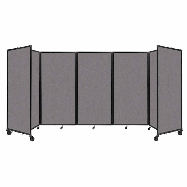 Room Divider 360 Folding Portable Partition 14' x 6' Slate Fabric
